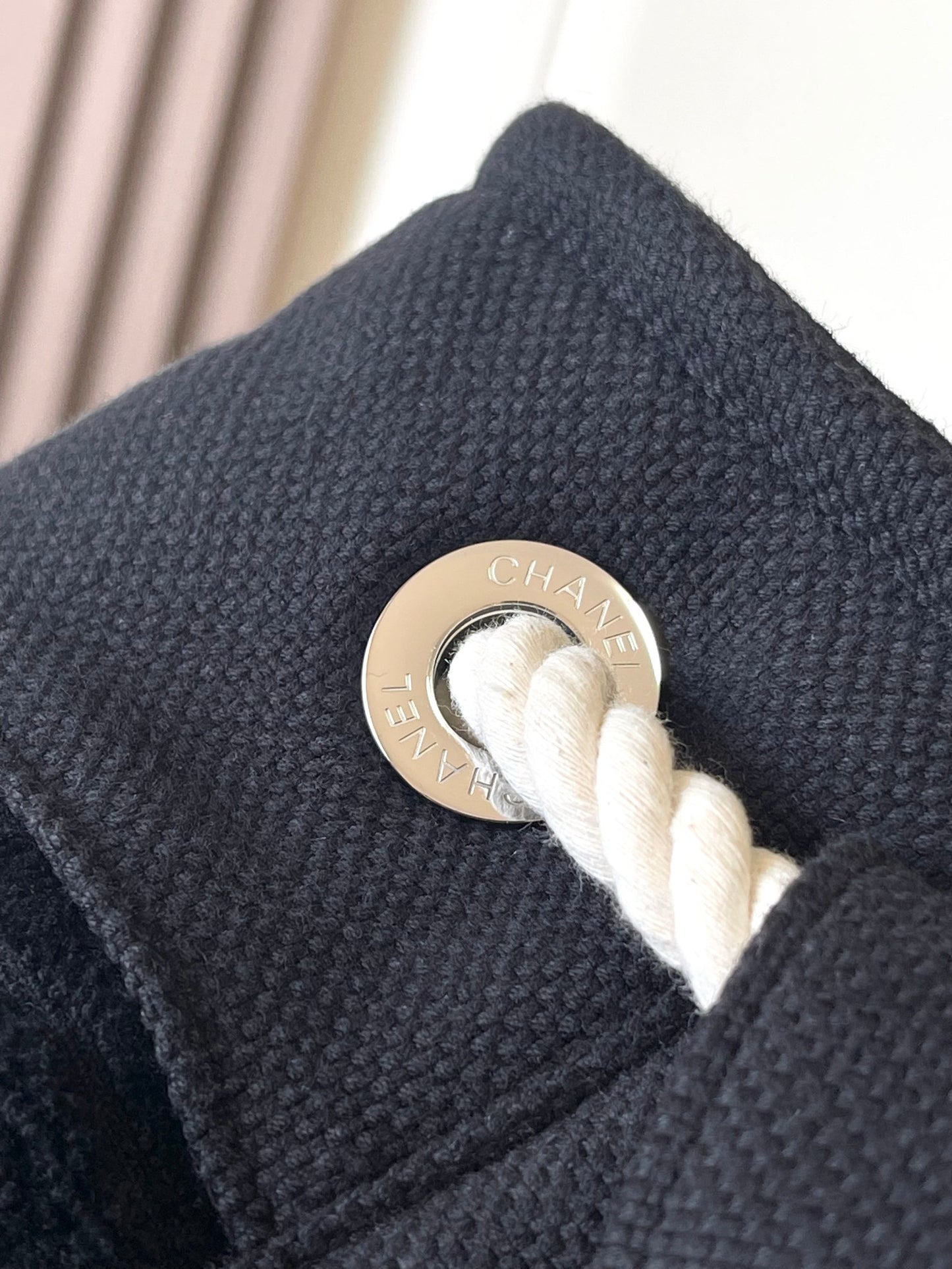 Cha**camellia drawstring bucket beach bag two-piece set