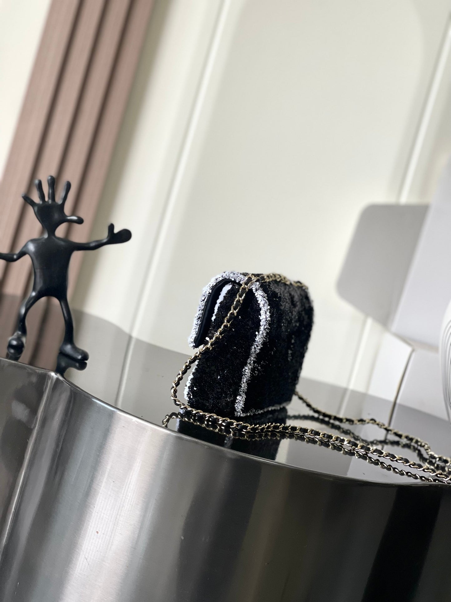 Cha** sequined evening bag