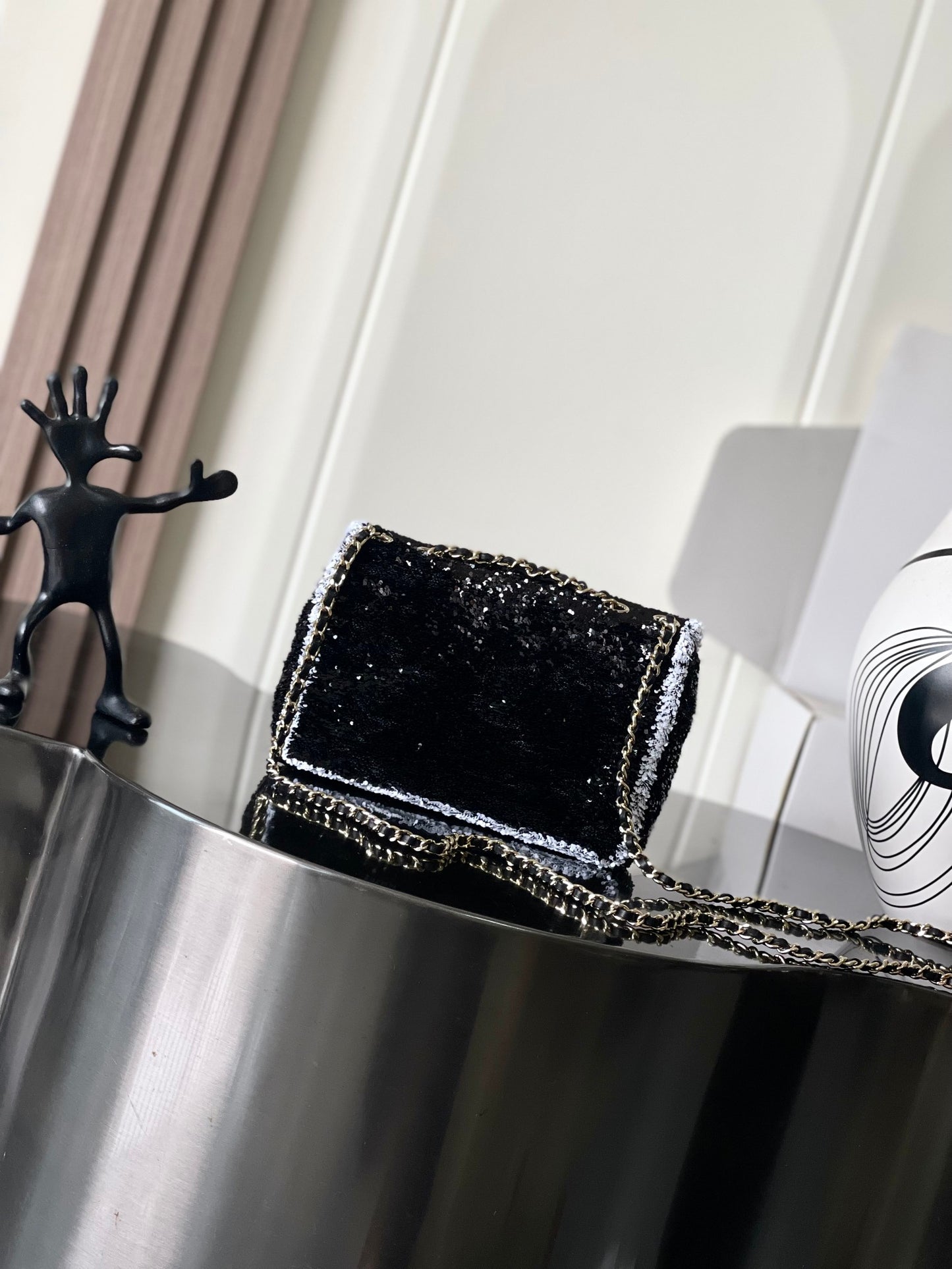 Cha** sequined evening bag