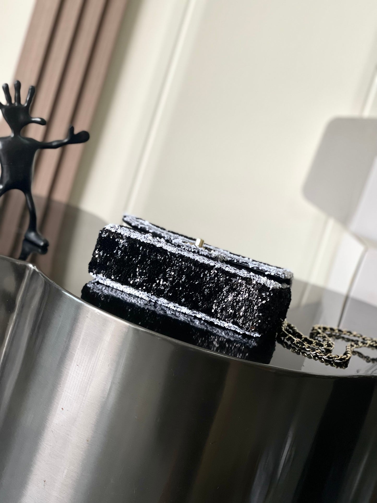 Cha** sequined evening bag