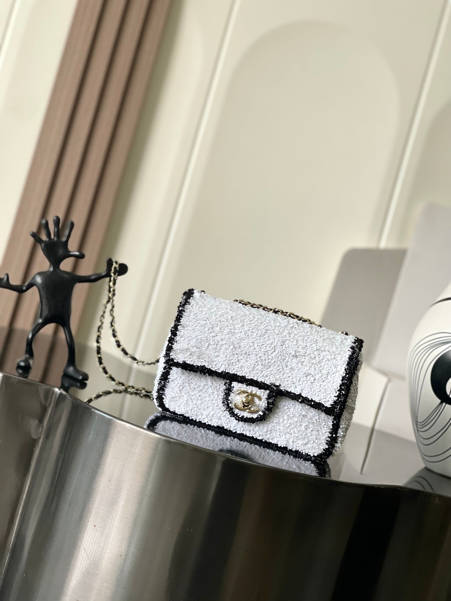 Cha** sequined evening bag