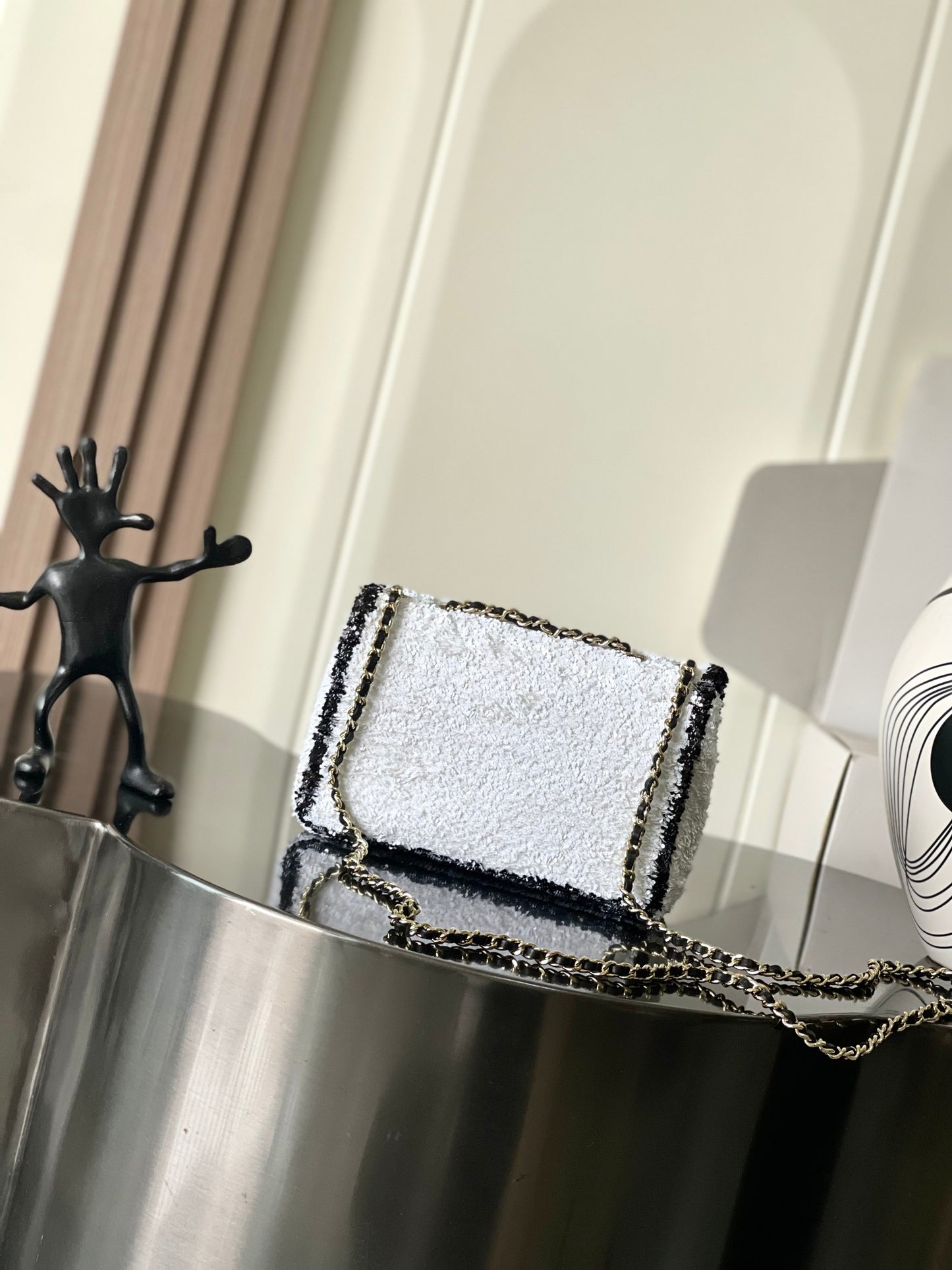 Cha** sequined evening bag