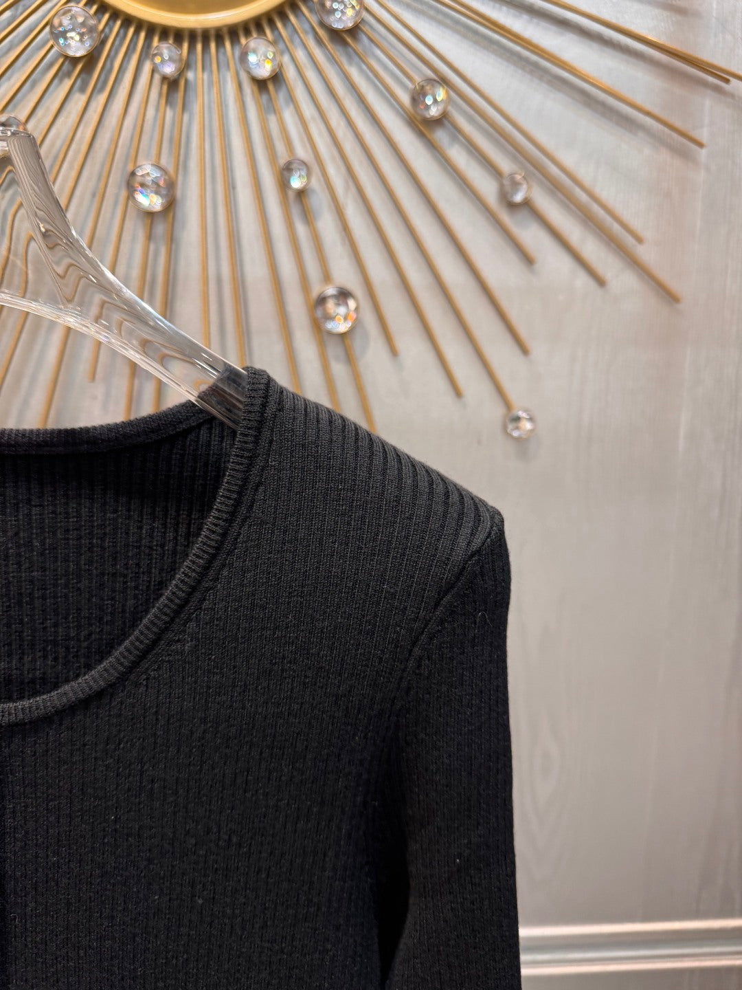 Cel**arc de Triomphe New Black Knit Cardigan