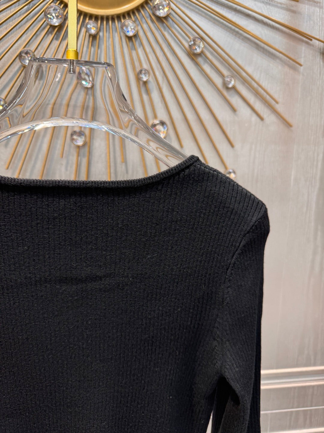 Cel**arc de Triomphe New Black Knit Cardigan