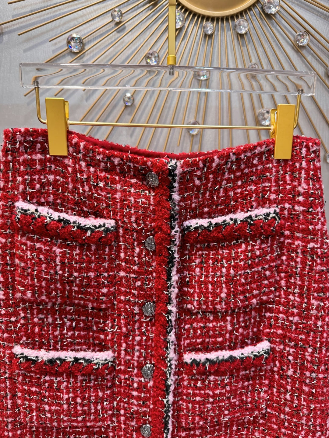 Cha**25FW Red wool coat set