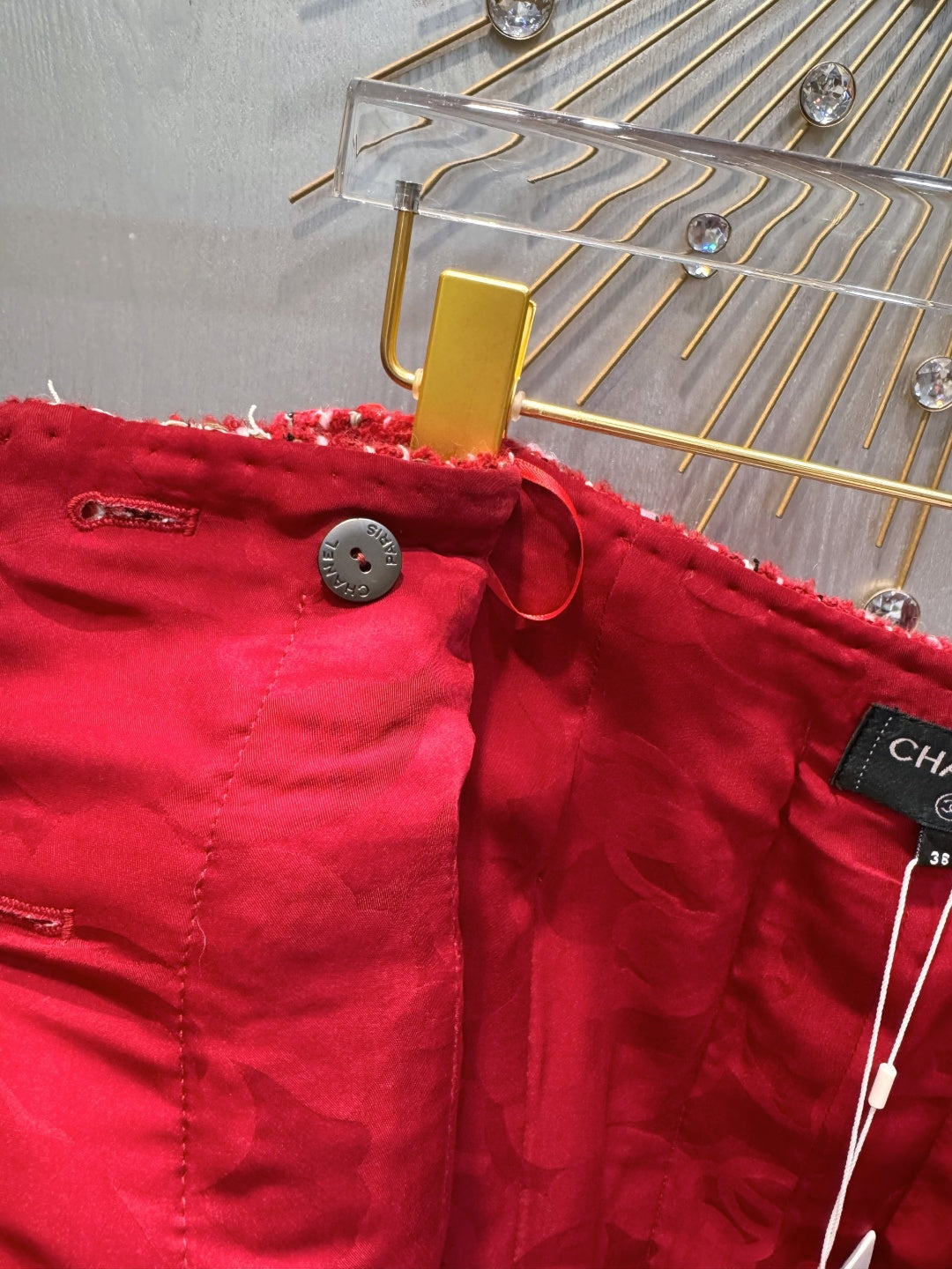 Cha**25FW Red wool coat set