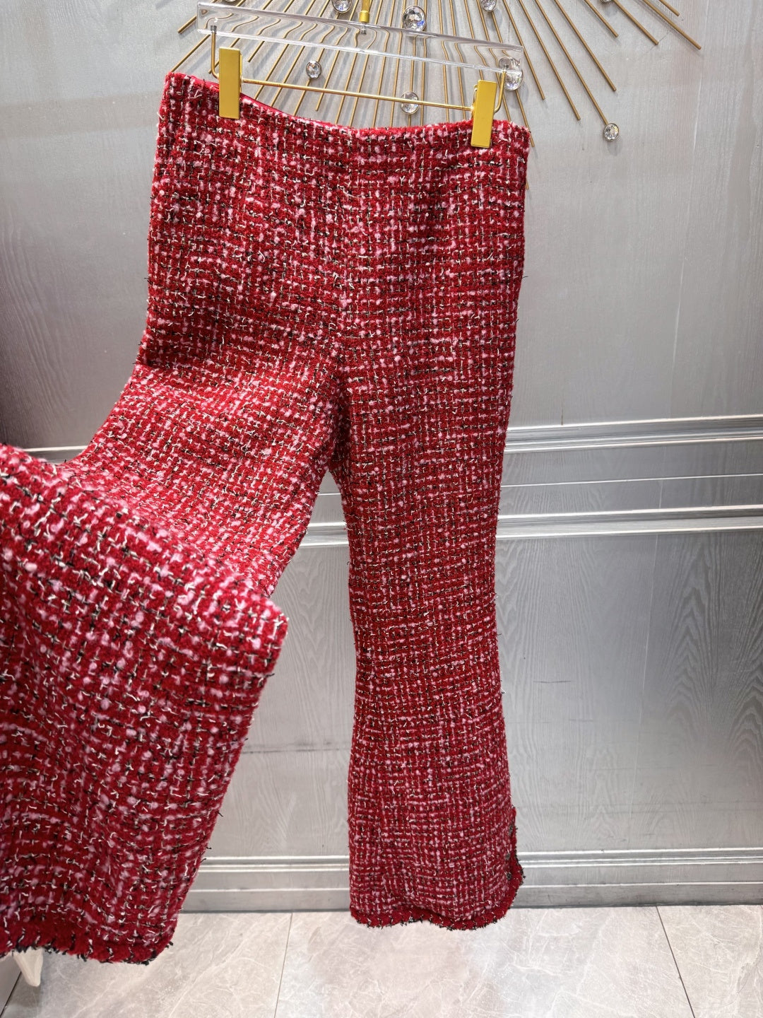 Cha**25FW Red wool coat set