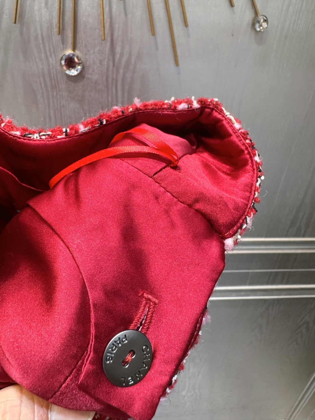 Cha**25FW Red wool coat set