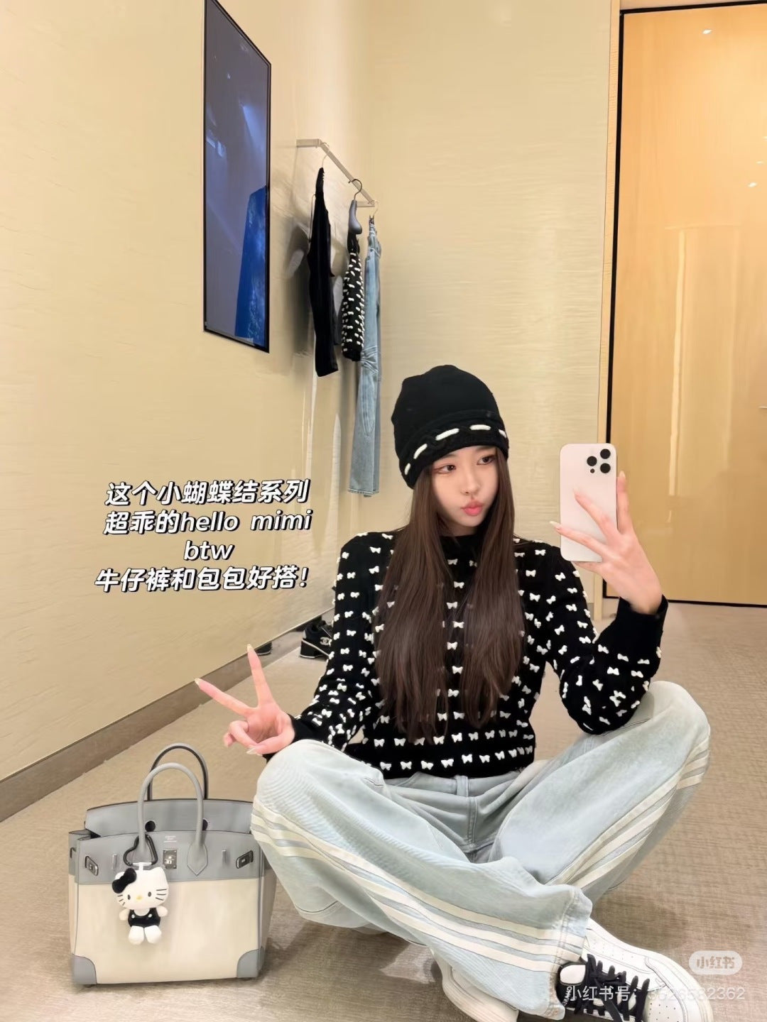 Cha**25fw bow Knit Sweater