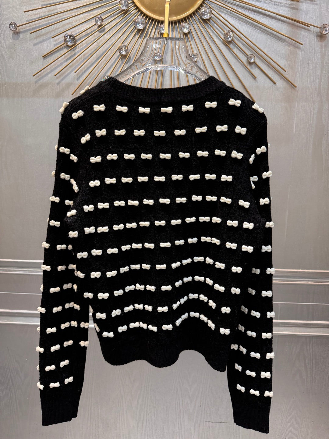 Cha**25fw bow Knit Sweater