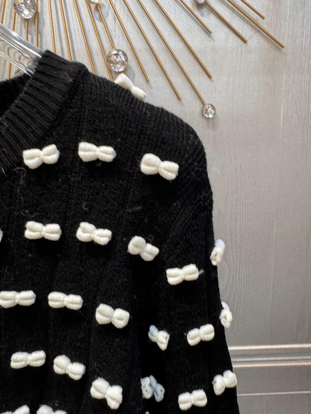 Cha**25fw bow Knit Sweater