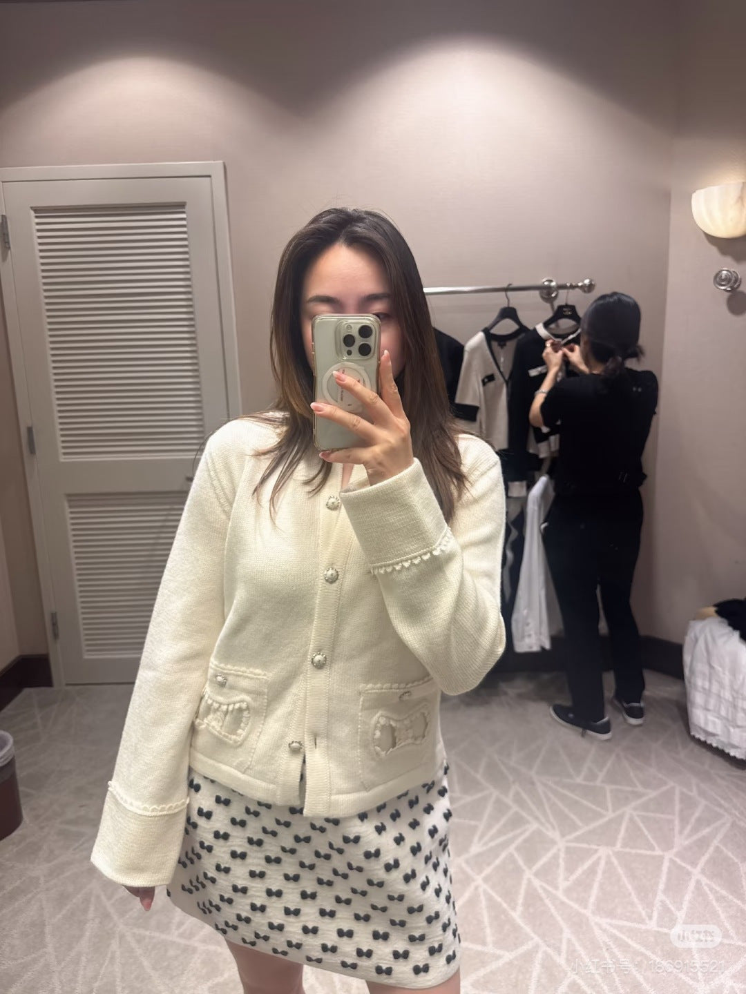 Cha**25fw Bow Knit Cardigan