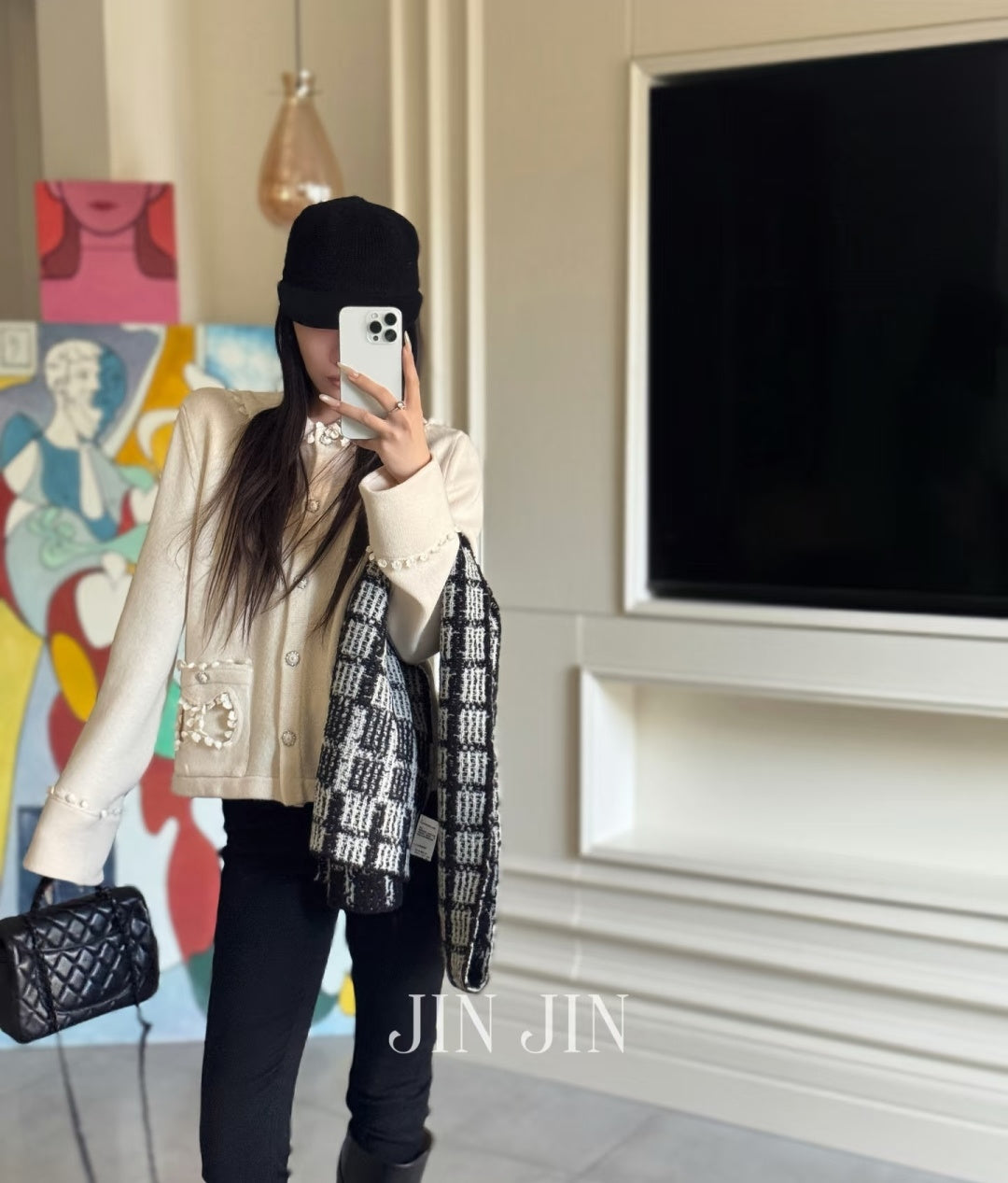 Cha**25fw Bow Knit Cardigan