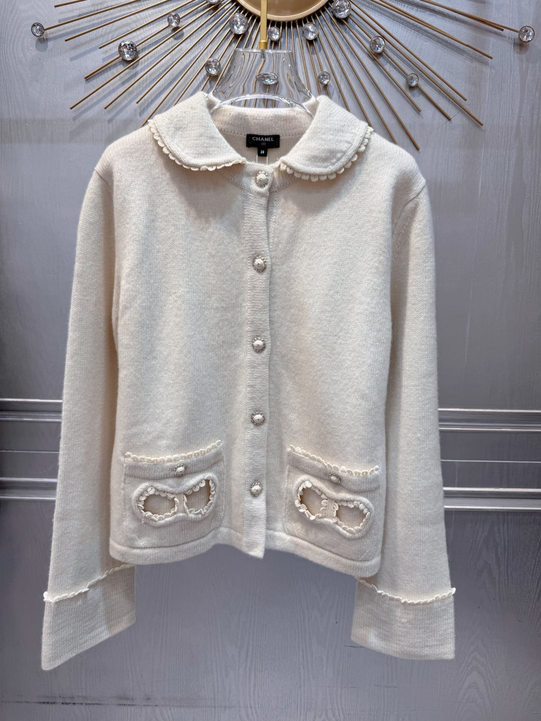Cha**25fw Bow Knit Cardigan