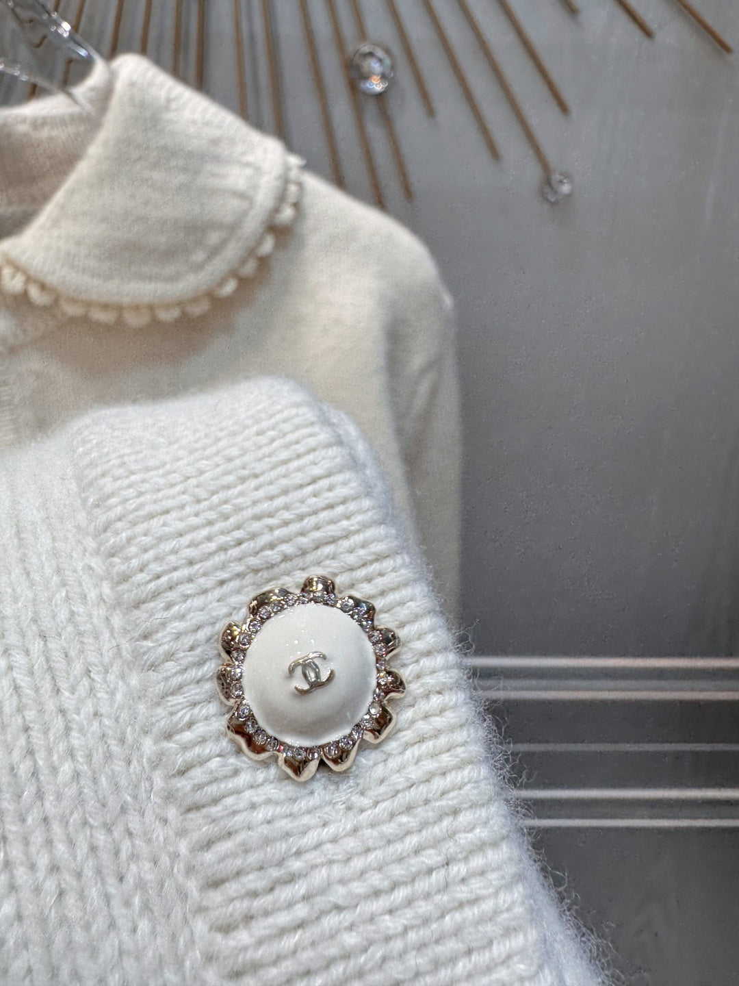 Cha**25fw Bow Knit Cardigan