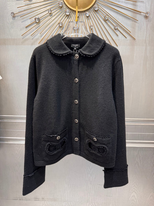 Cha**25fw Bow Knit Cardigan