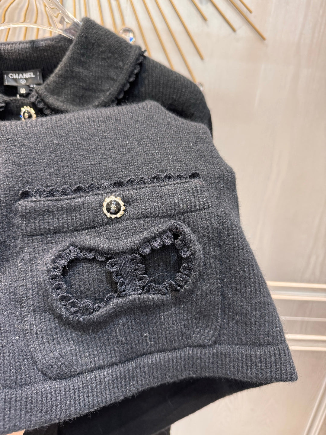 Cha**25fw Bow Knit Cardigan