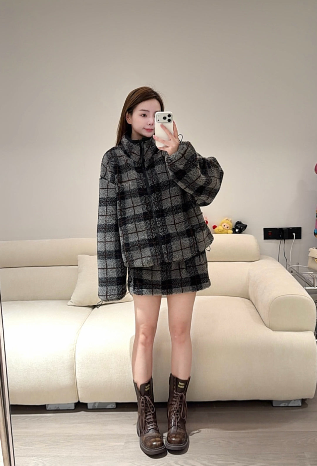 Mu**25fw new short skirt