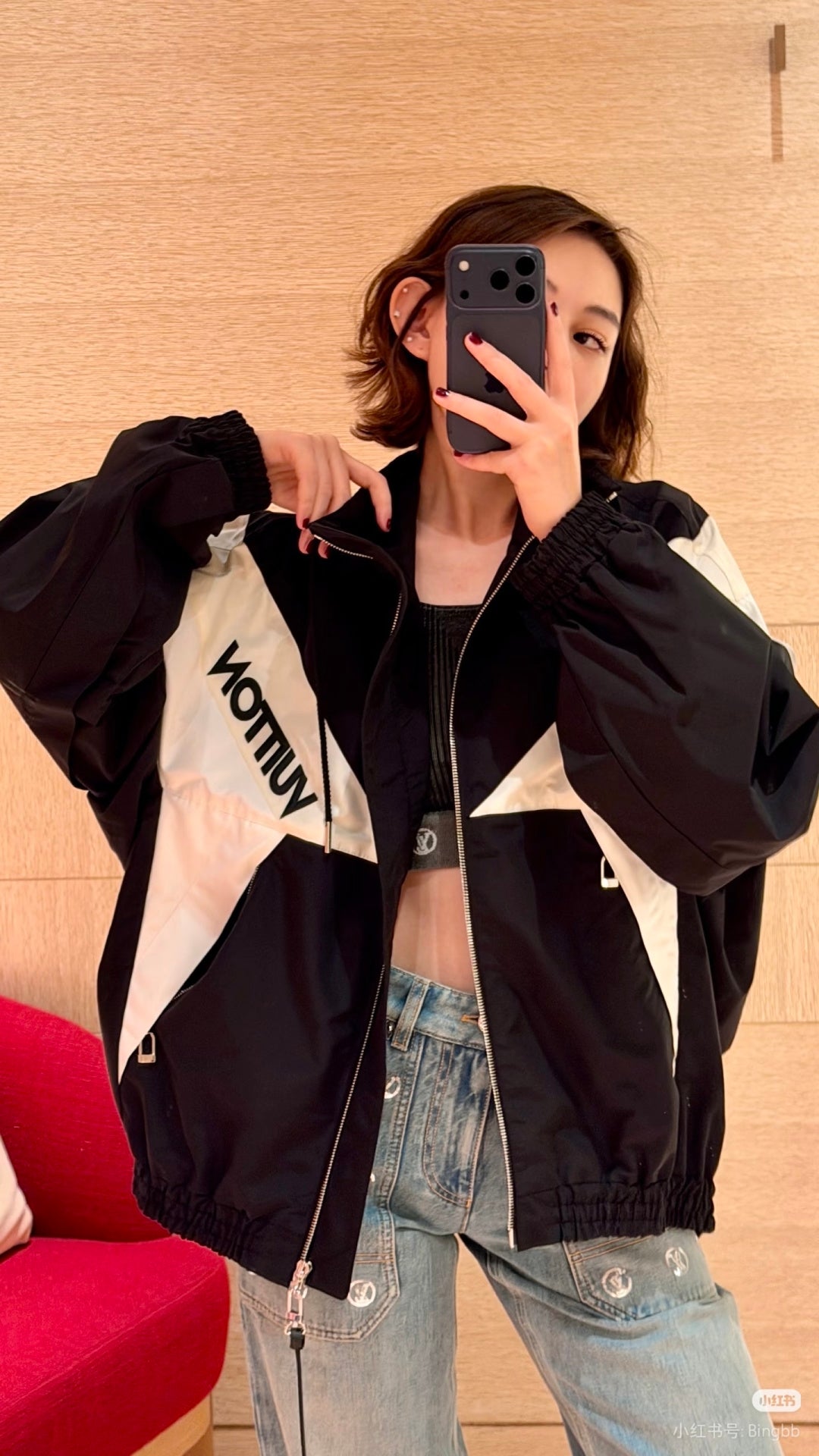 Lou**25fw nwe ski series color block zip-up Jacket