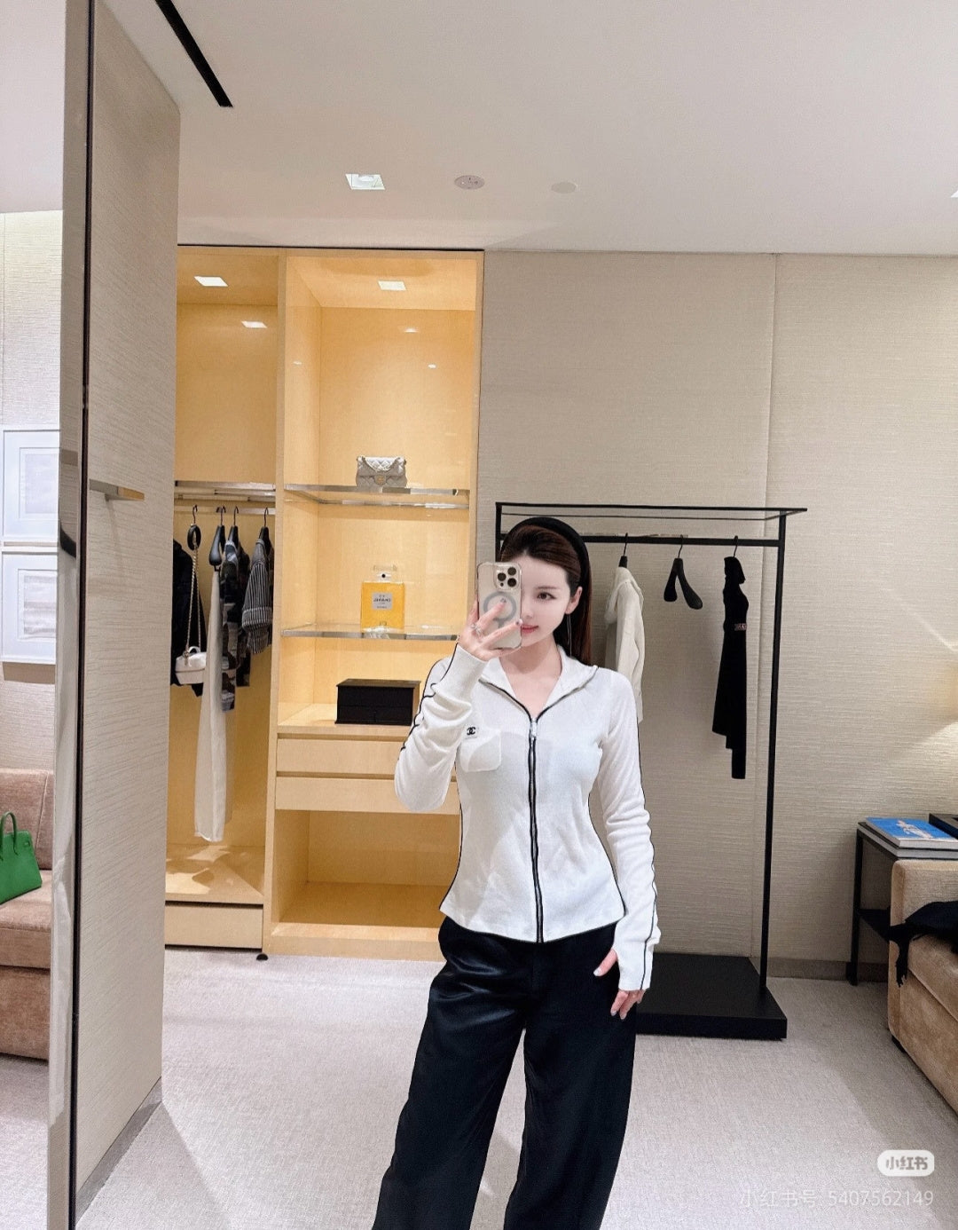 Cha**fw 25N ski series zip-up hooded cardigan