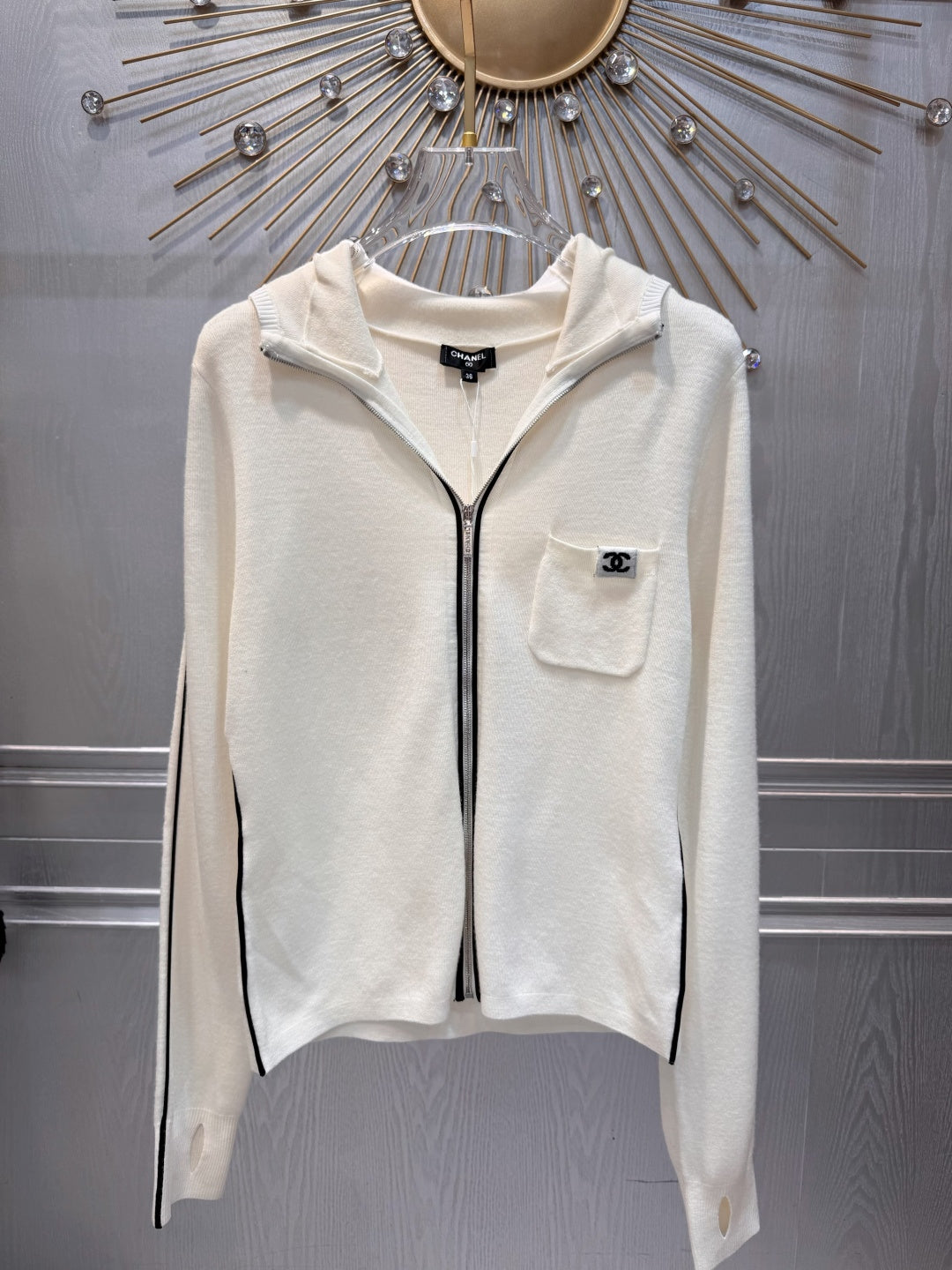 Cha**fw 25N ski series zip-up hooded cardigan