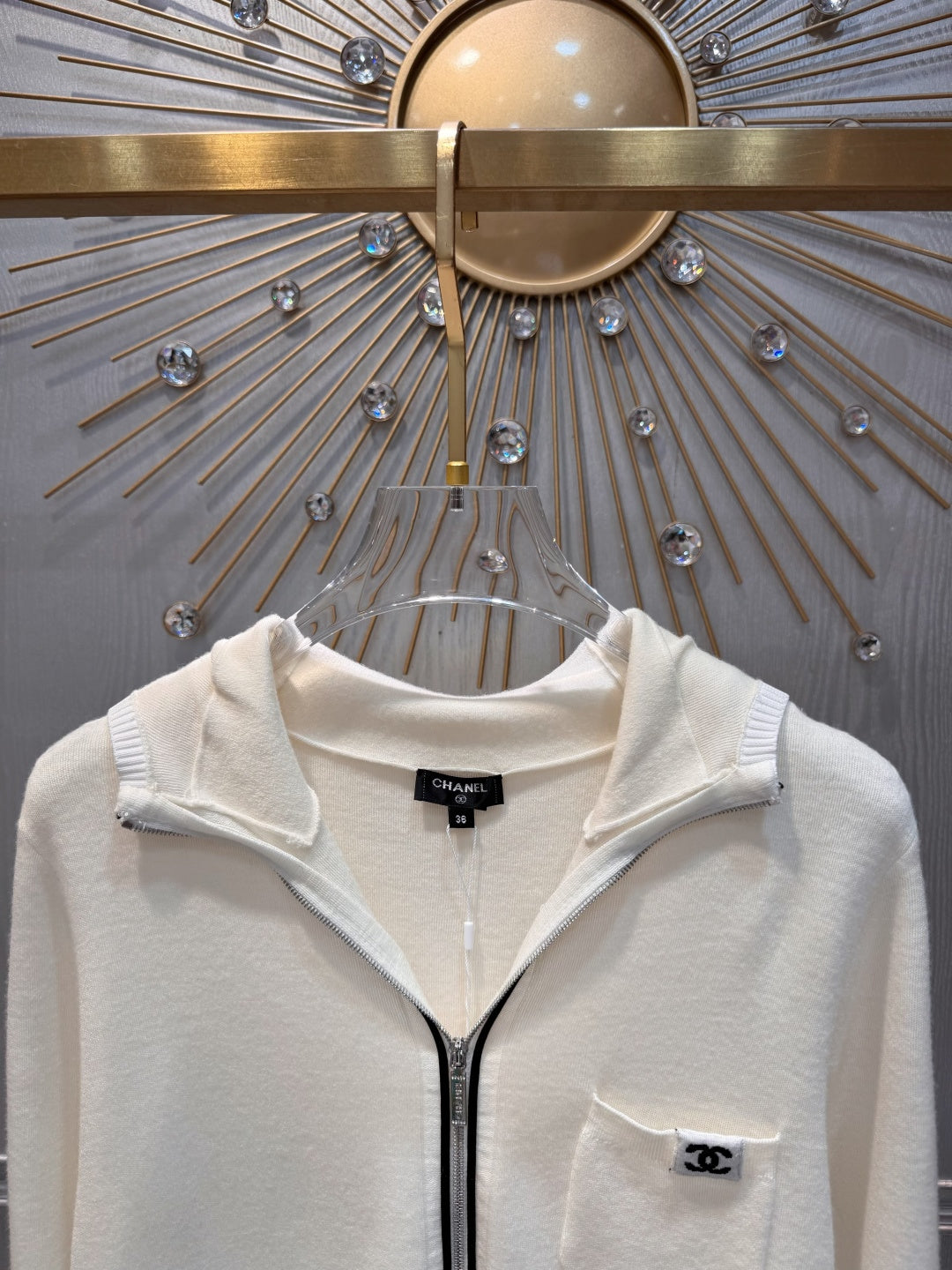 Cha**fw 25N ski series zip-up hooded cardigan