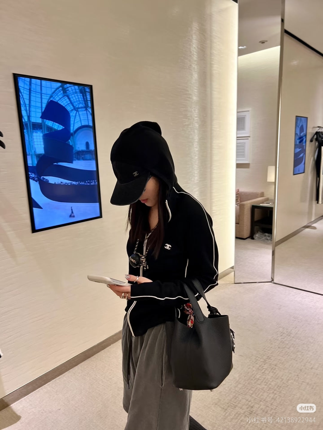 Cha**fw 25N ski series zip-up hooded cardigan