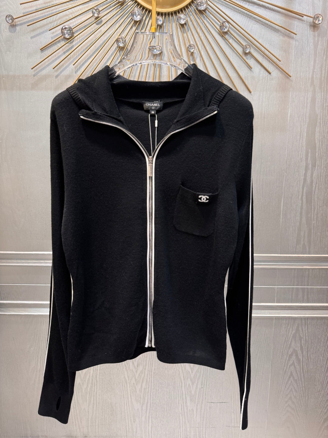 Cha**fw 25N ski series zip-up hooded cardigan