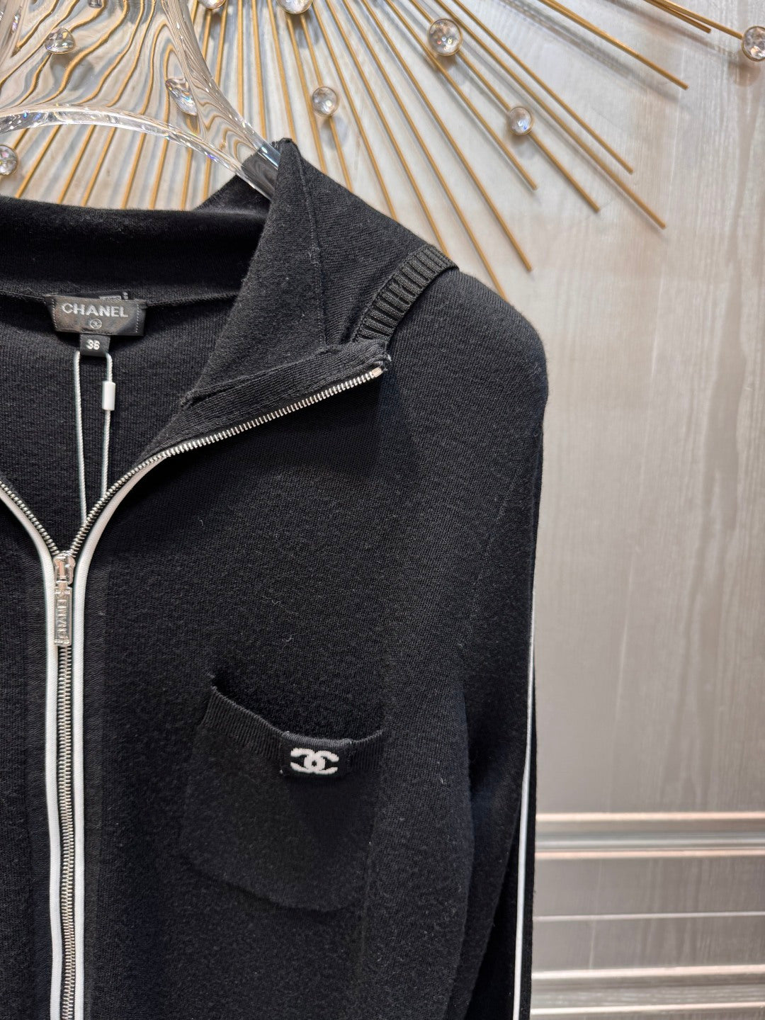 Cha**fw 25N ski series zip-up hooded cardigan