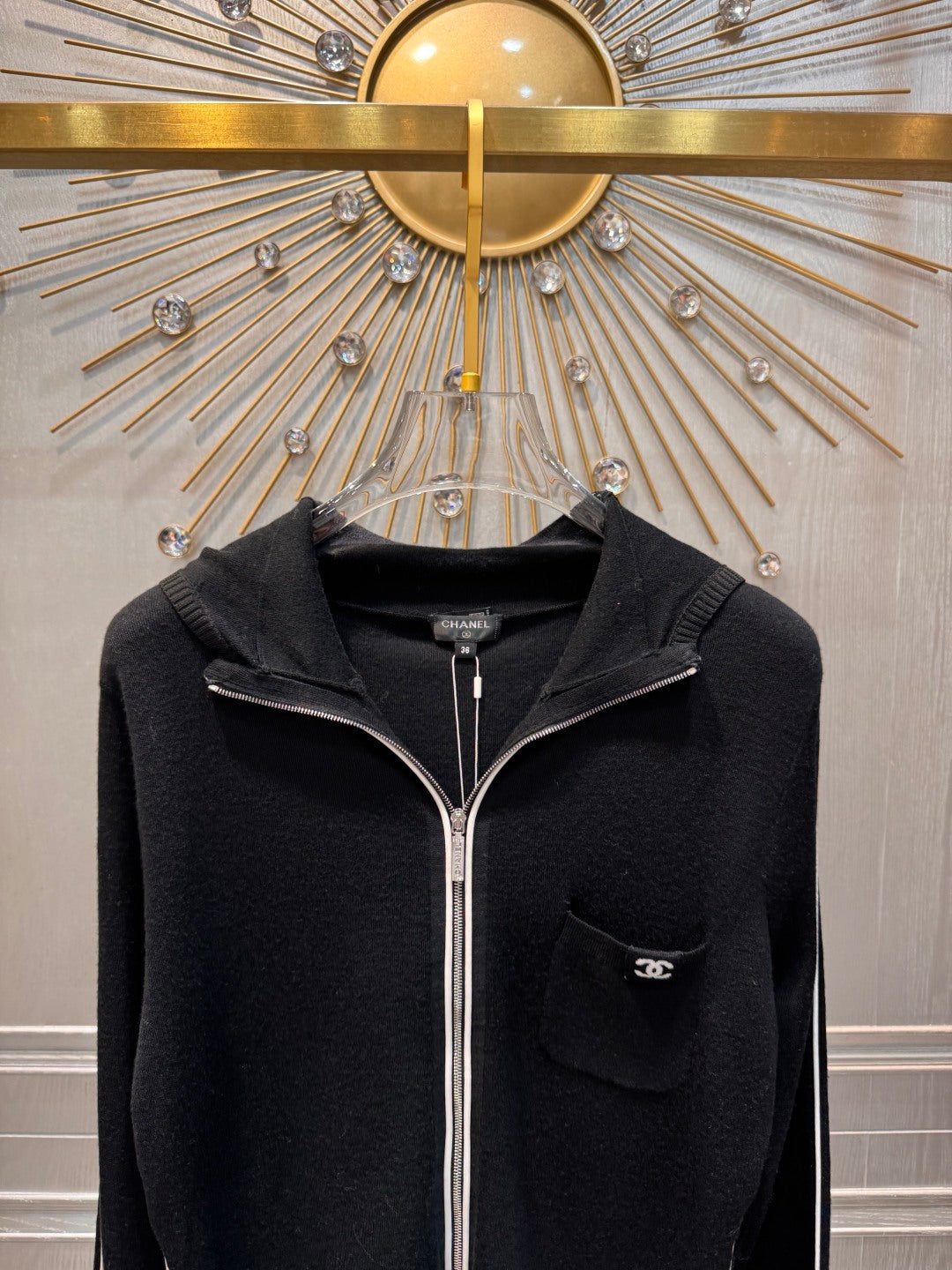 Cha**fw 25N ski series zip-up hooded cardigan