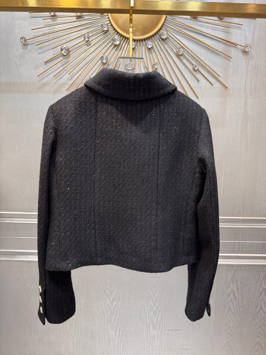 Cha**fw 25k black tweed coat