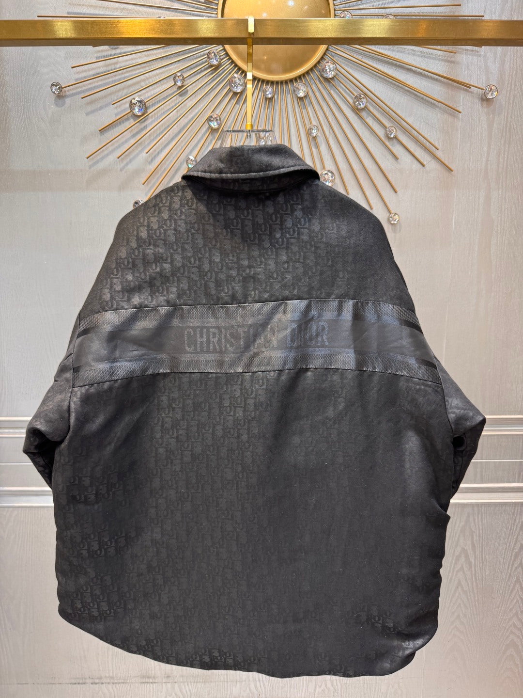 Cd**25fw new black monogram shirt-style cotton jacket