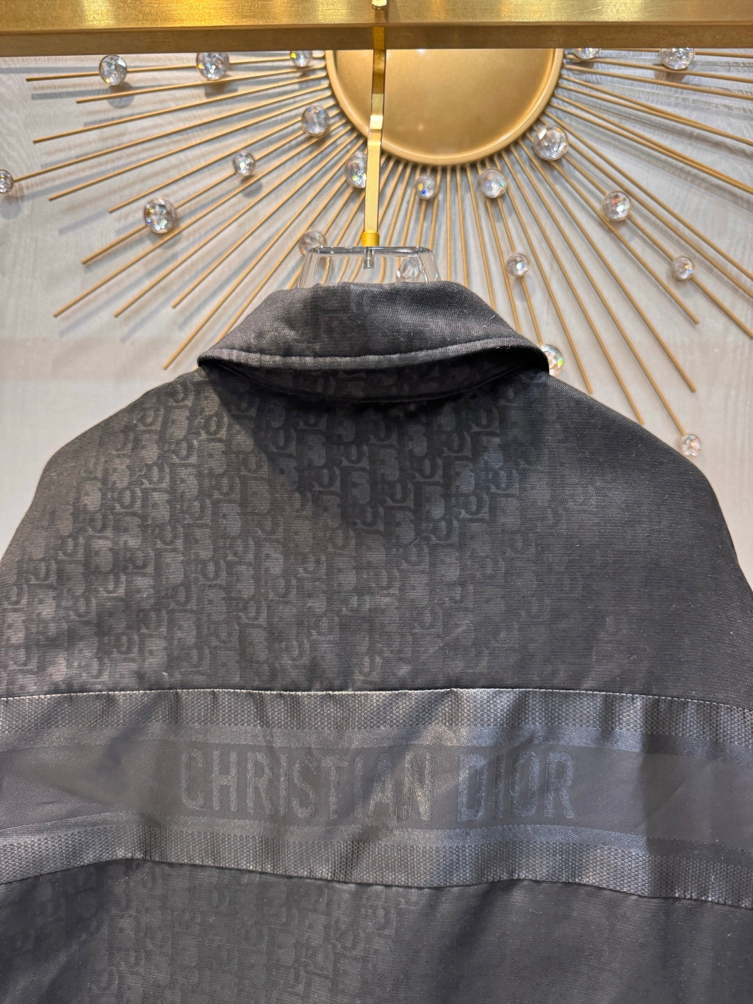 Cd**25fw new black monogram shirt-style cotton jacket
