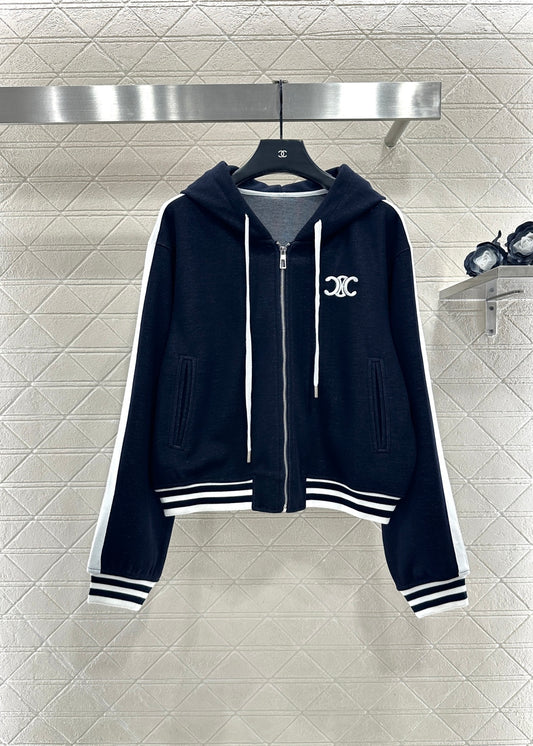 Cha**black lace embroidered coat