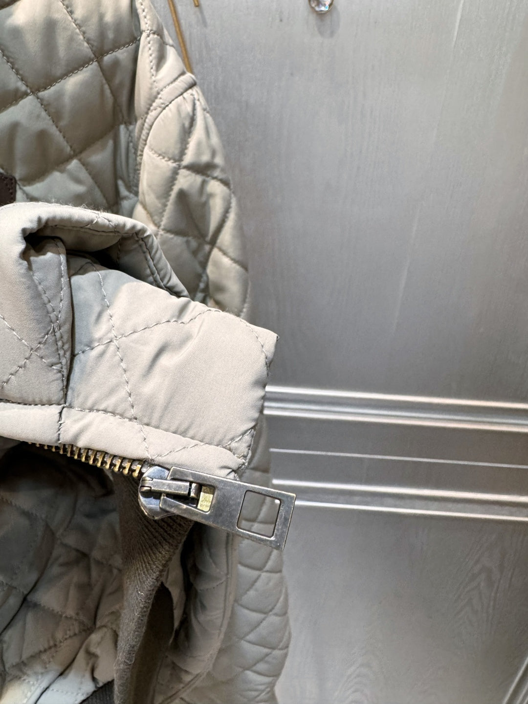 Cel**25fw new arc de Triomphe diamond-patterned quilted cotton coat