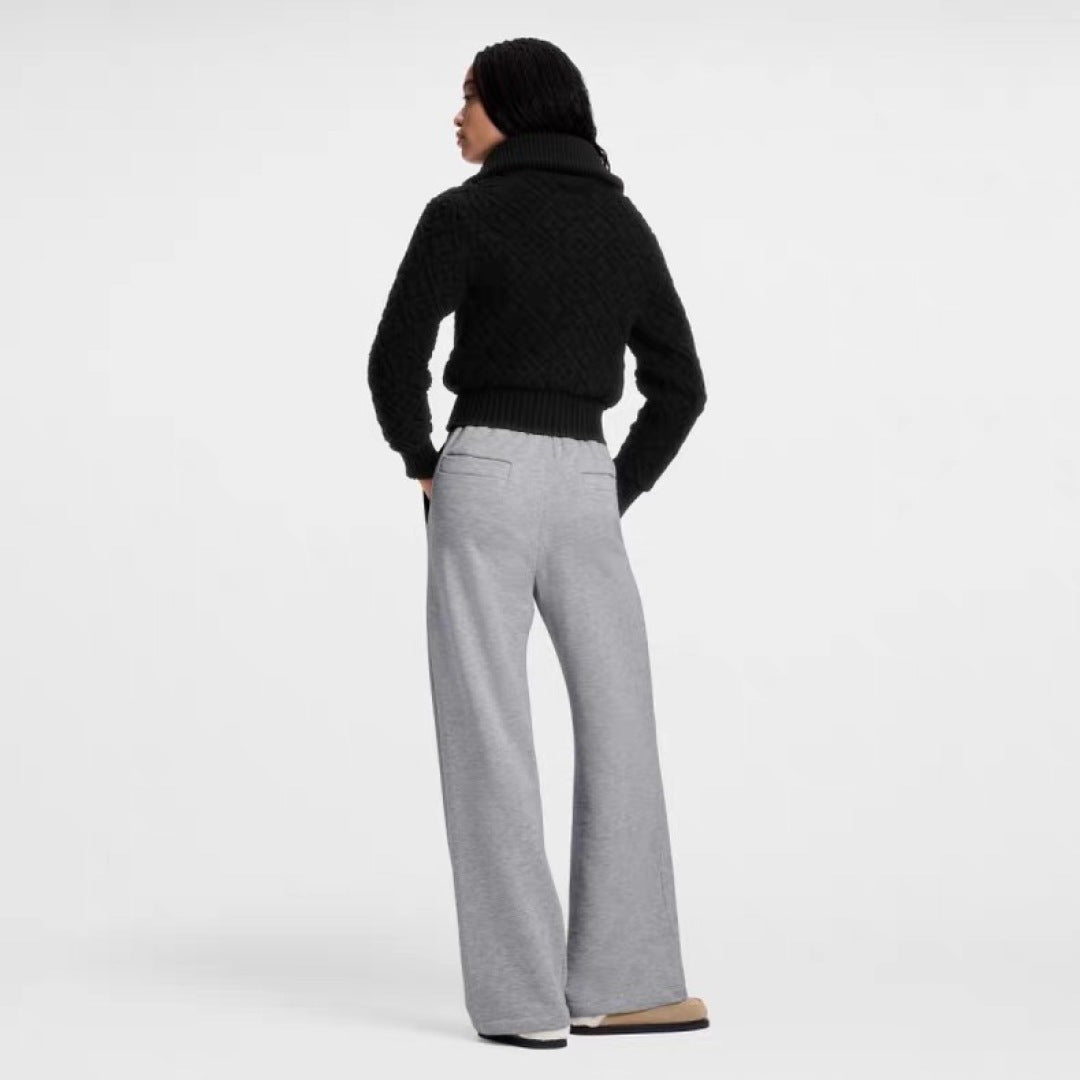 Lou**25fw new black embossed monogram knit zip-up jacket