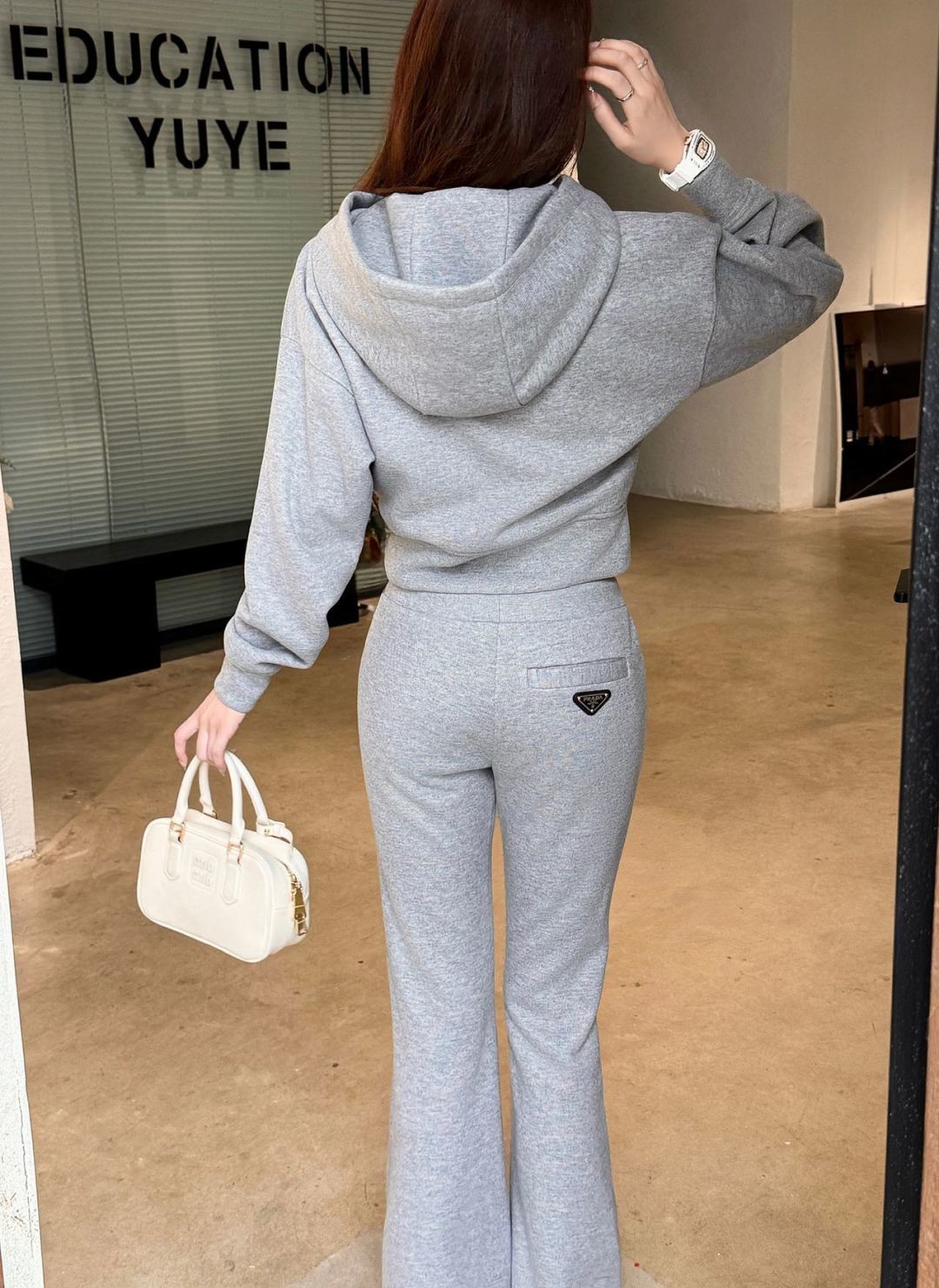 Pra**new casual suit in gray