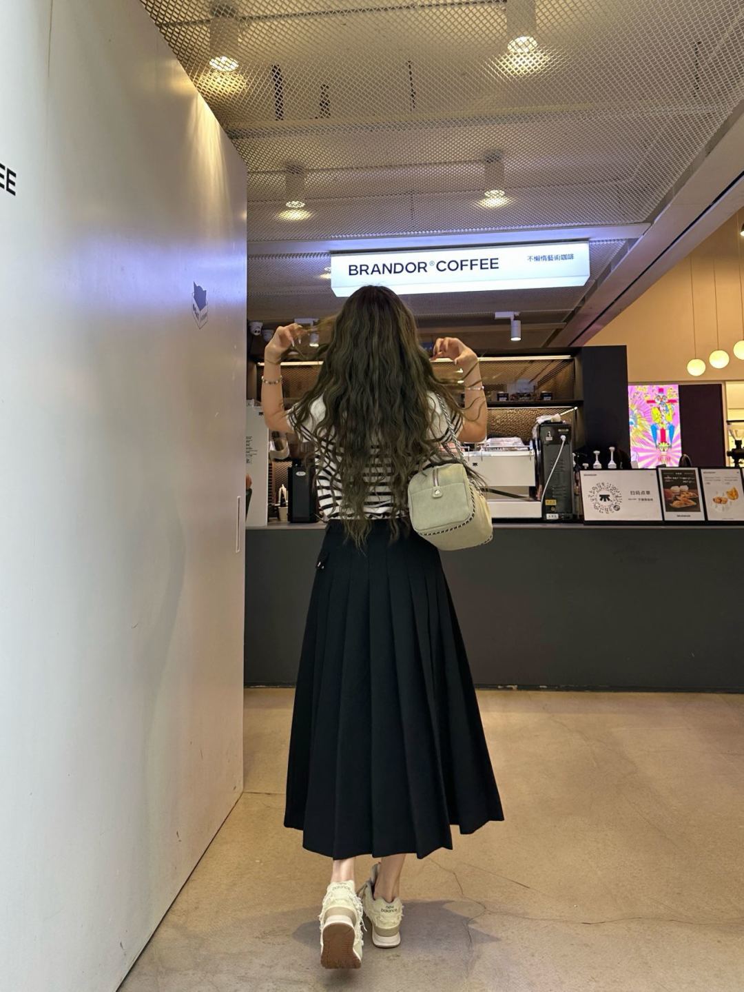 Cd**25fw new black midi skirt