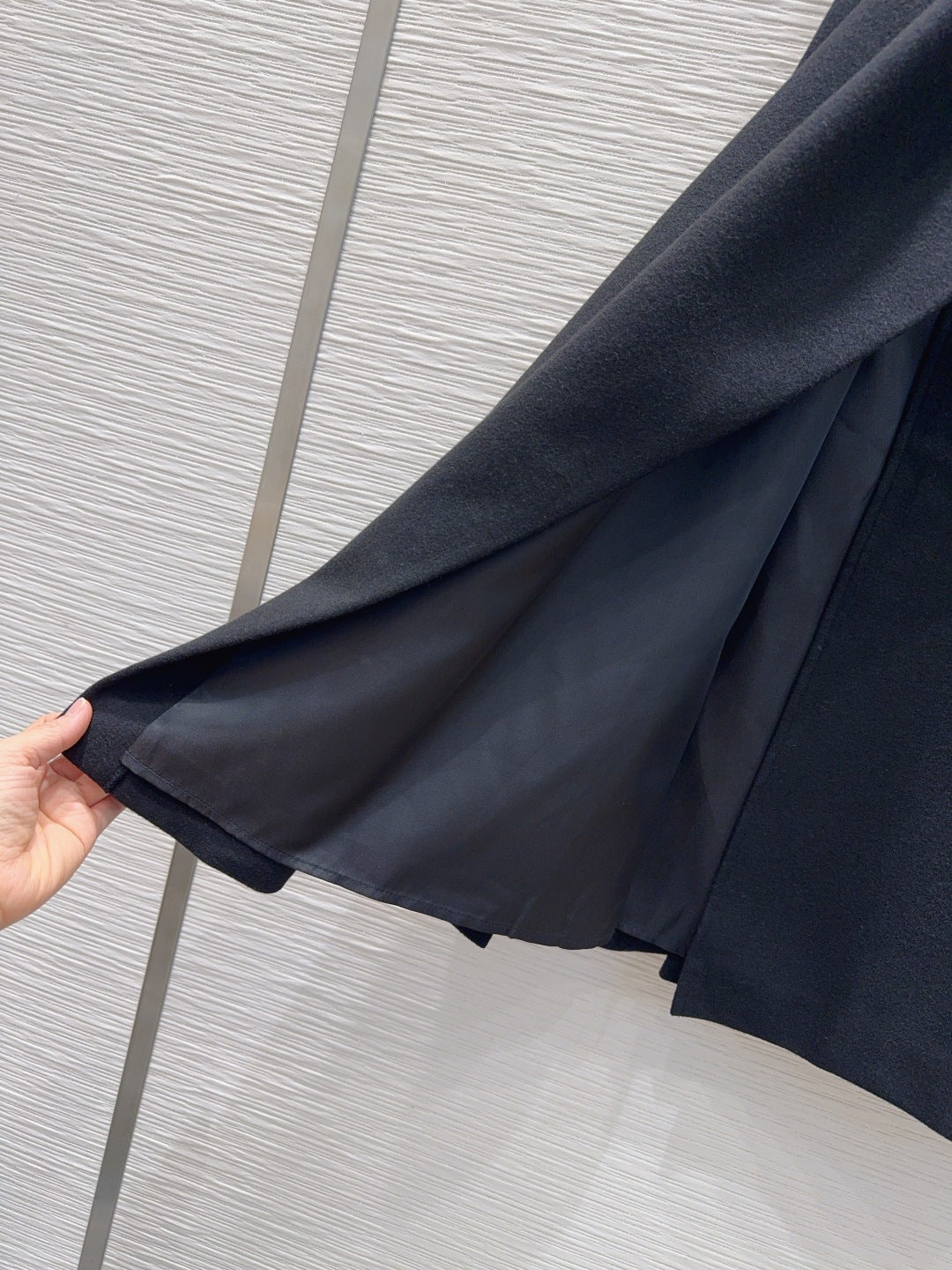 Cd**25fw new black midi skirt