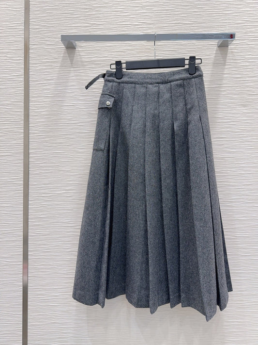 Cd**25fw new grat midi skirt