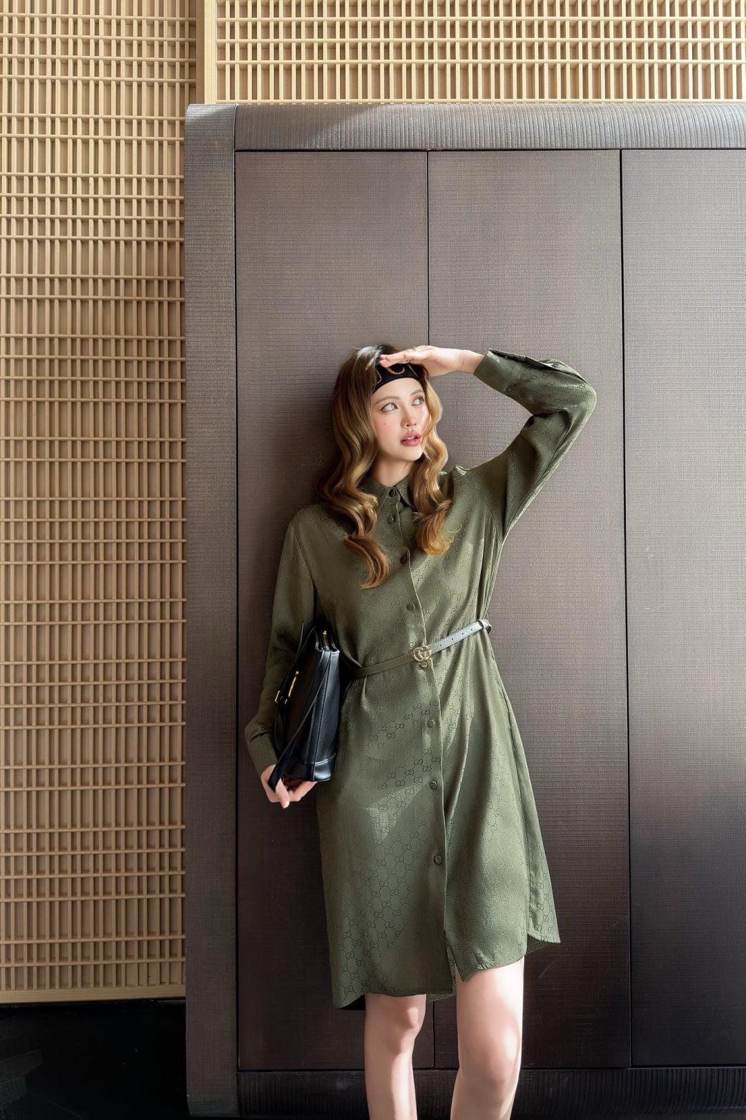 Gucc**25fw new green dress