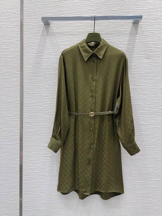 Gucc**25fw new green dress