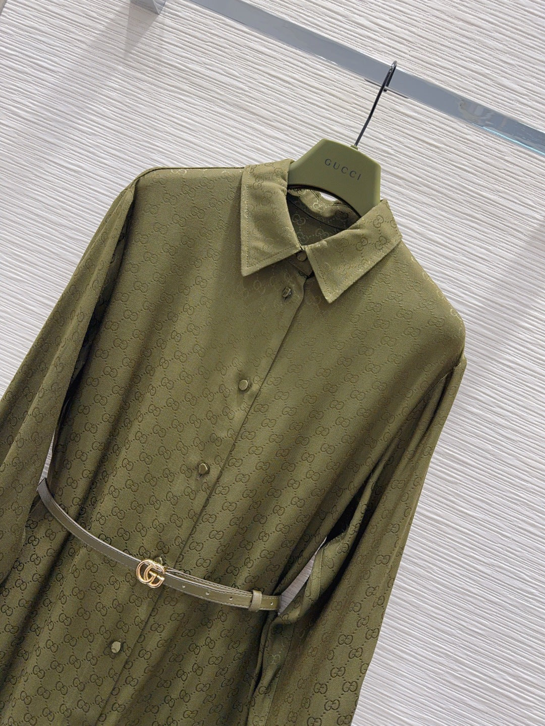 Gucc**25fw new green dress
