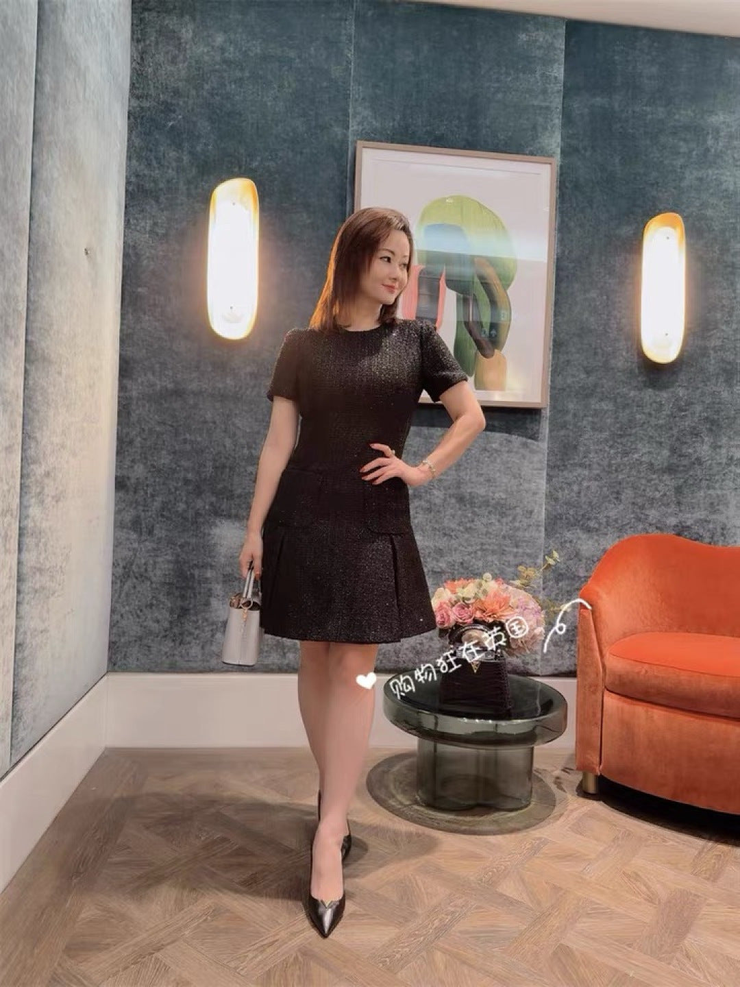 Lou**25fw new black dress