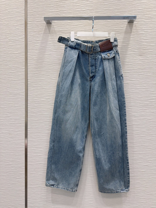 Loe** 25fw new denim pants
