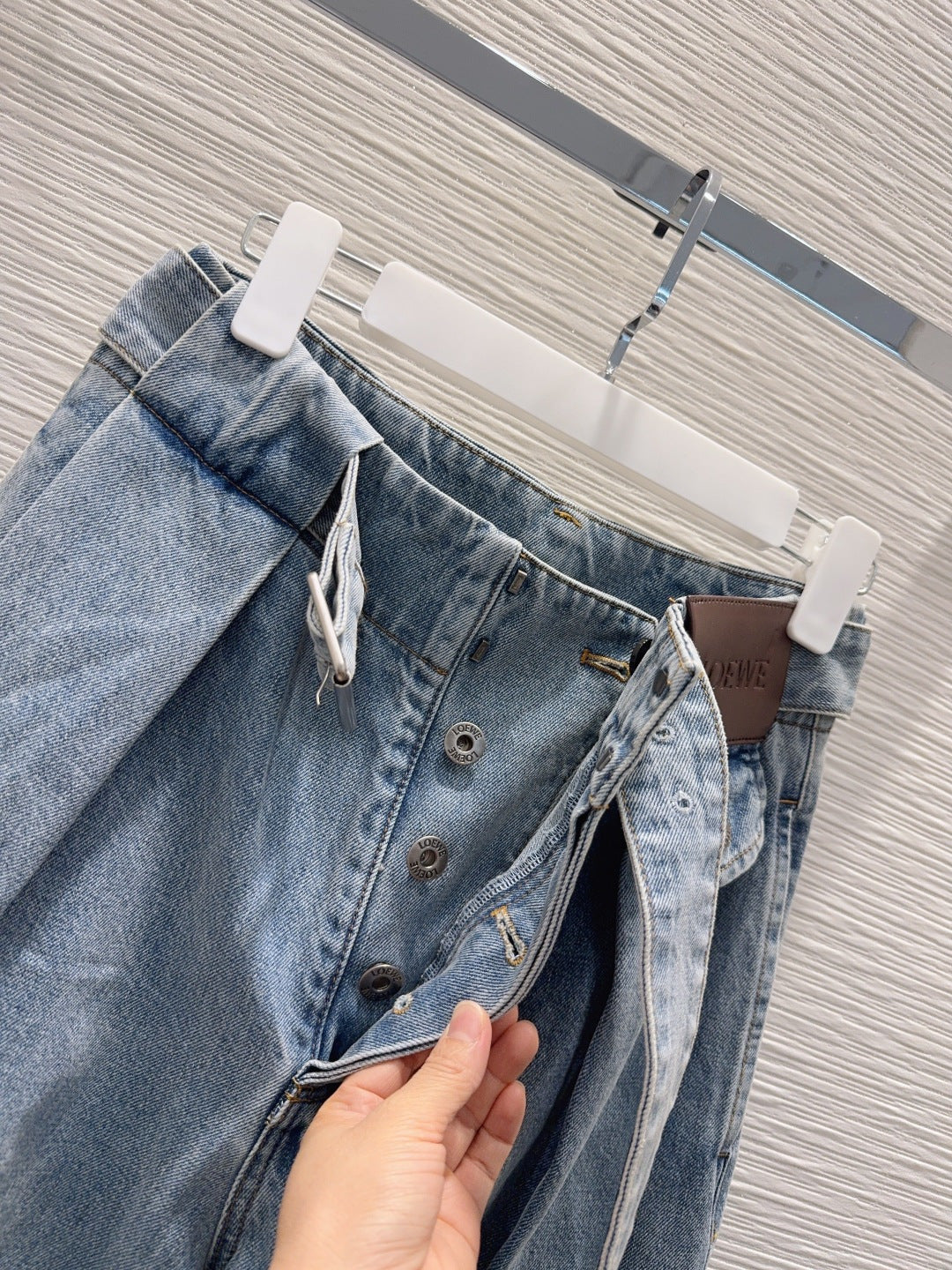 Loe** 25fw new denim pants