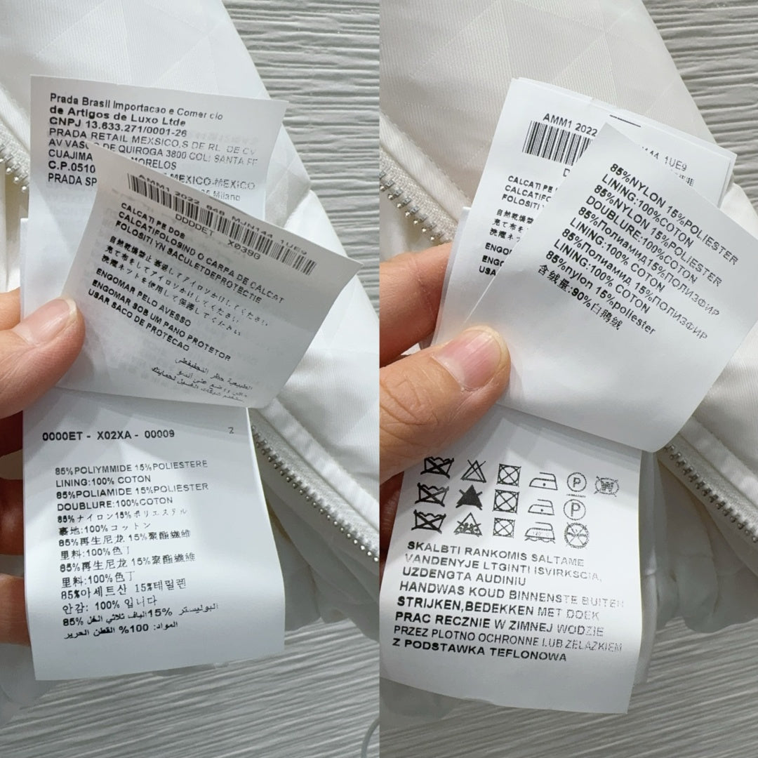 Pra**2025 autumn/winter new white vest