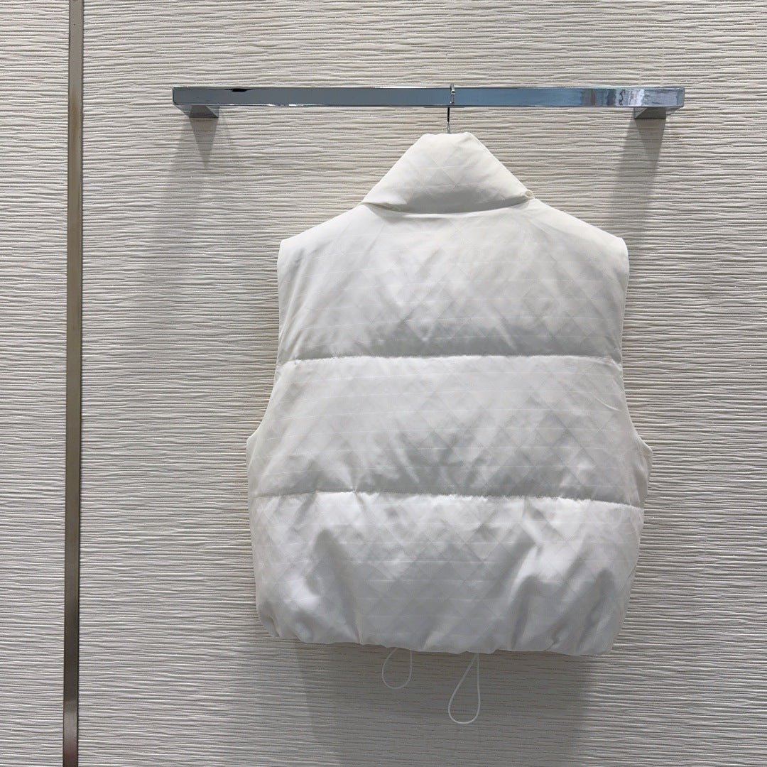 Pra**2025 autumn/winter new white vest