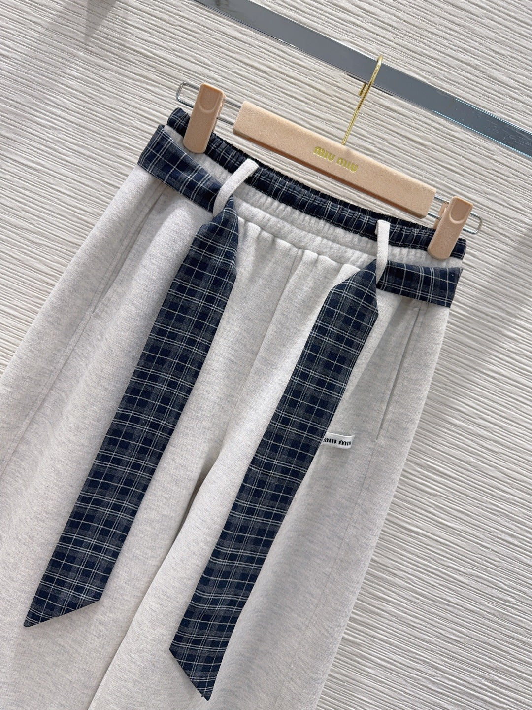 Miu**25fw new casual fleece-lined trousers