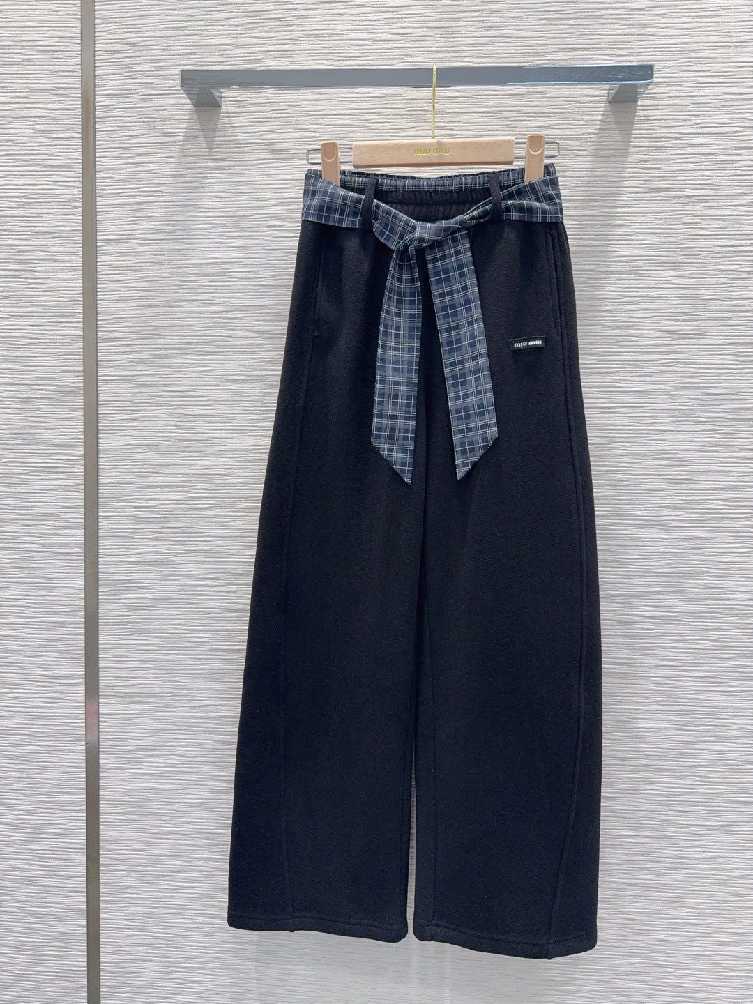 Miu**25fw new casual fleece-lined trousers